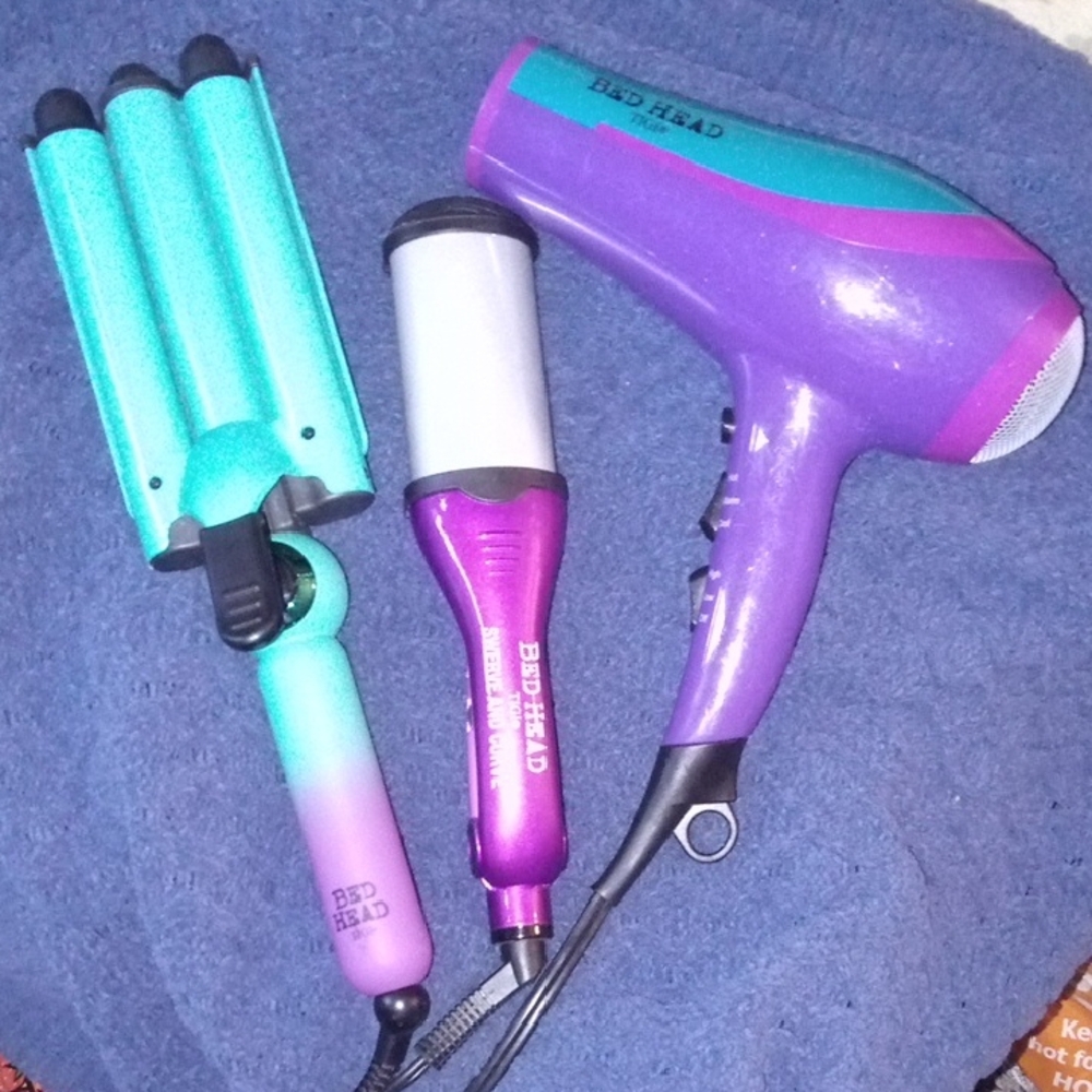 BedHead Hair Styling Tools - Purple and Teal
